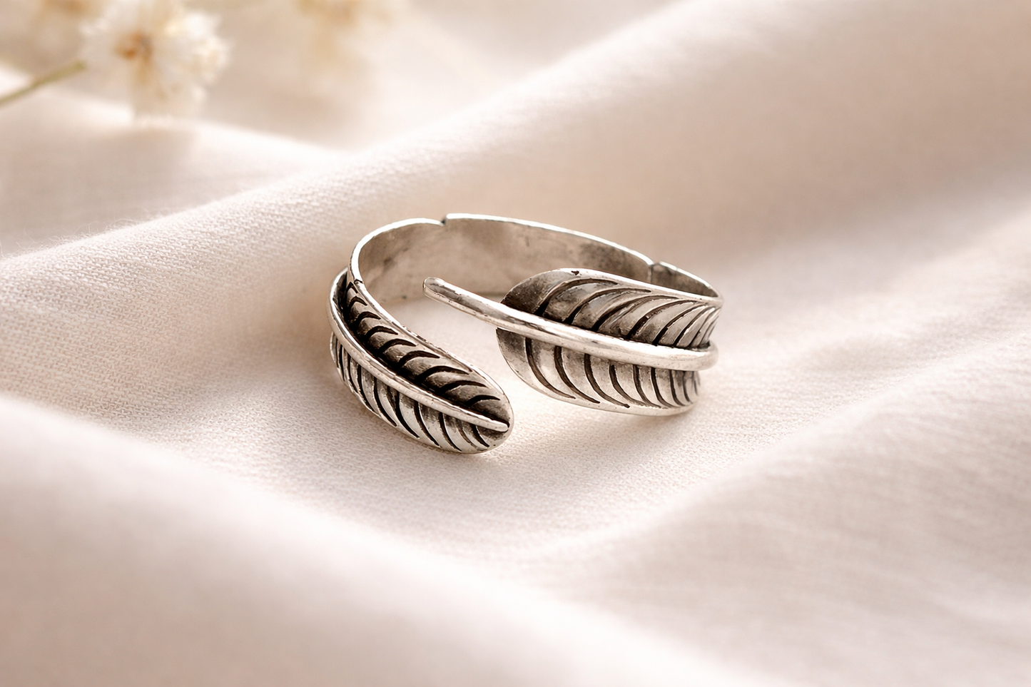 Silver Feather Ring
