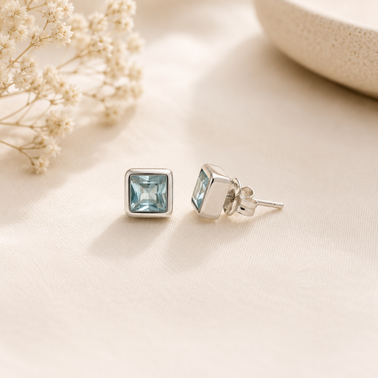 Blue Gemstone Earrings