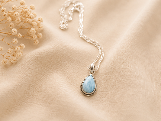 Larimar Silver Pendant